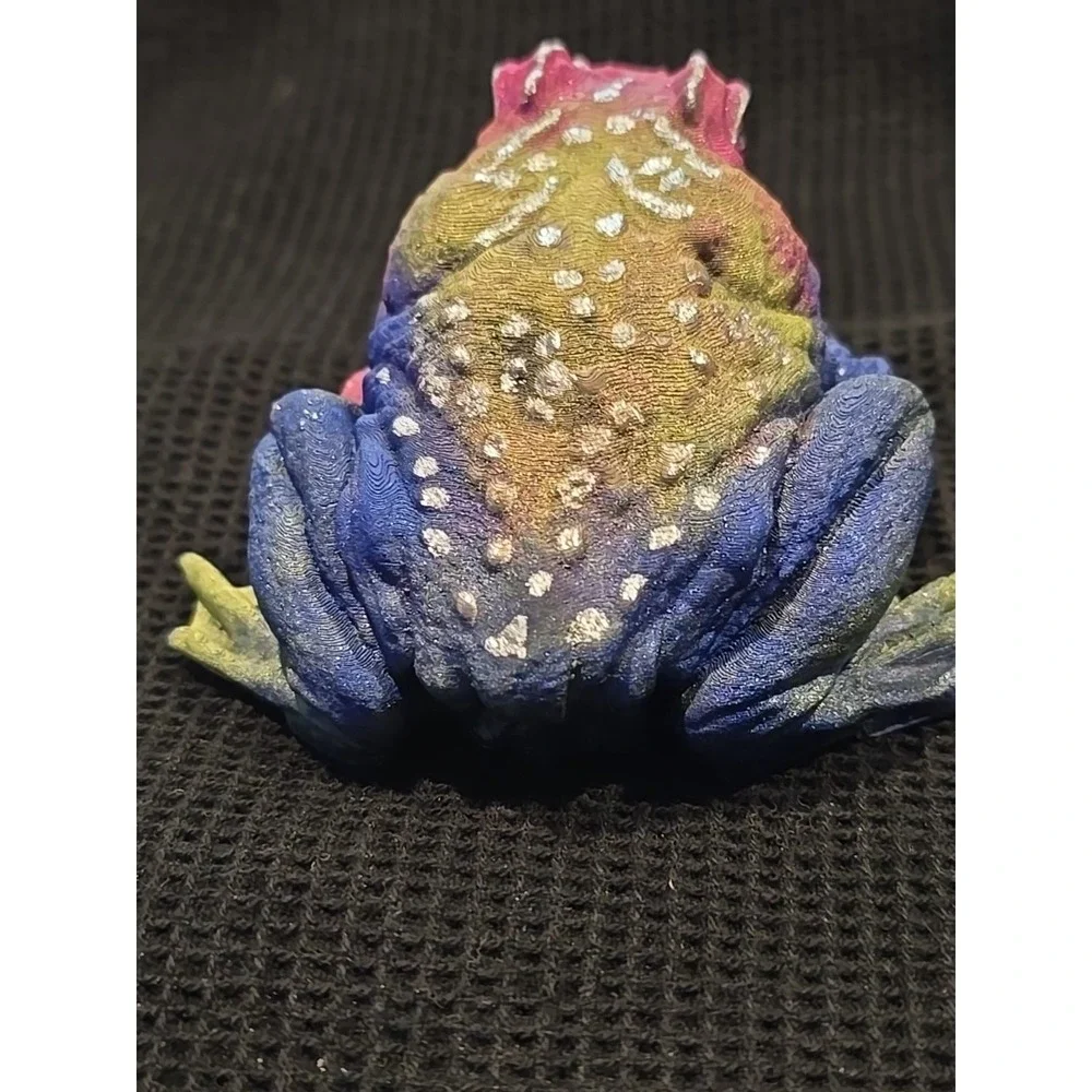 Handmade Resin‎ Toad Multi Colored Gift Decoration 643